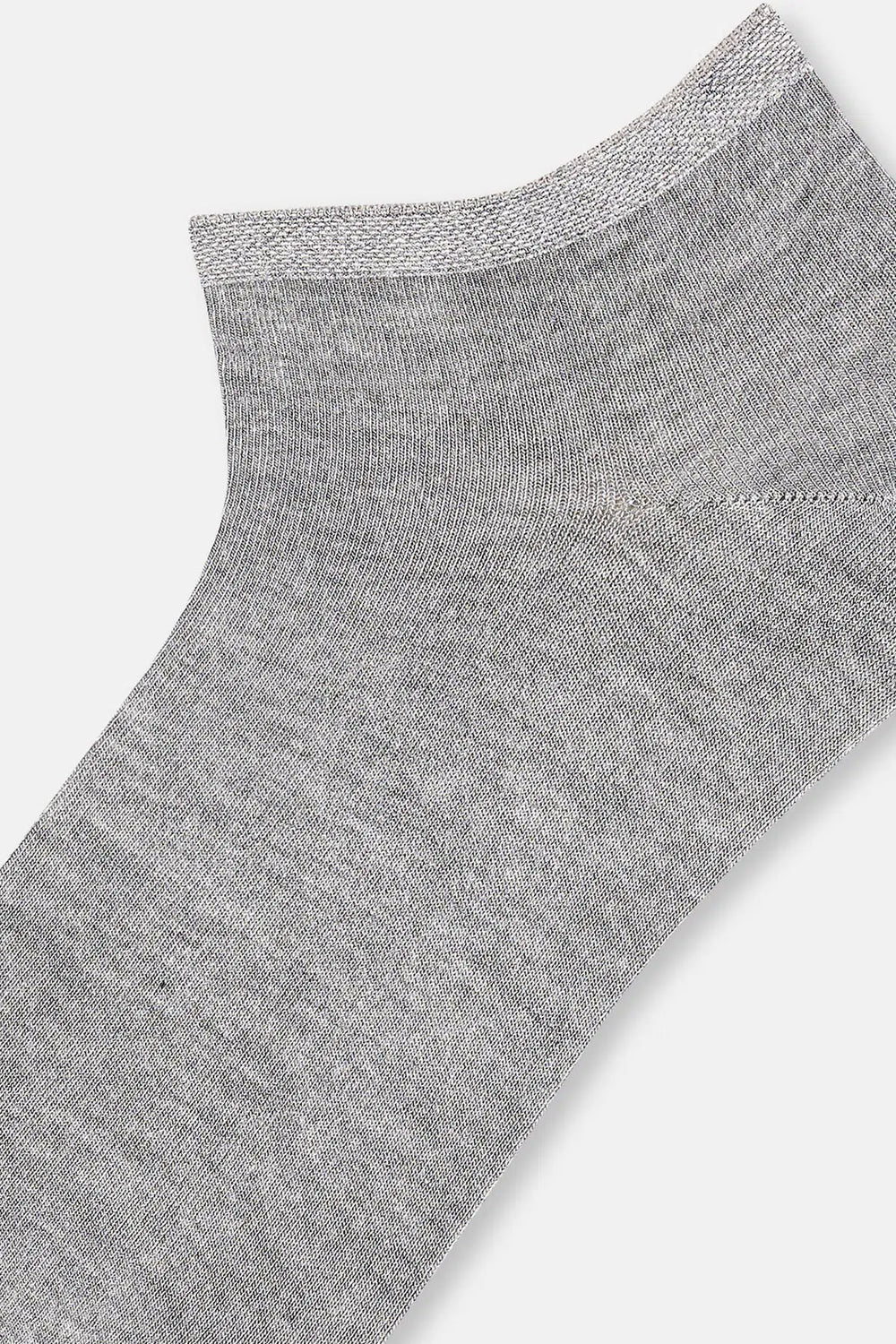 Beyaz-Gri Melanj Erkek 2'li Bambu Çorap