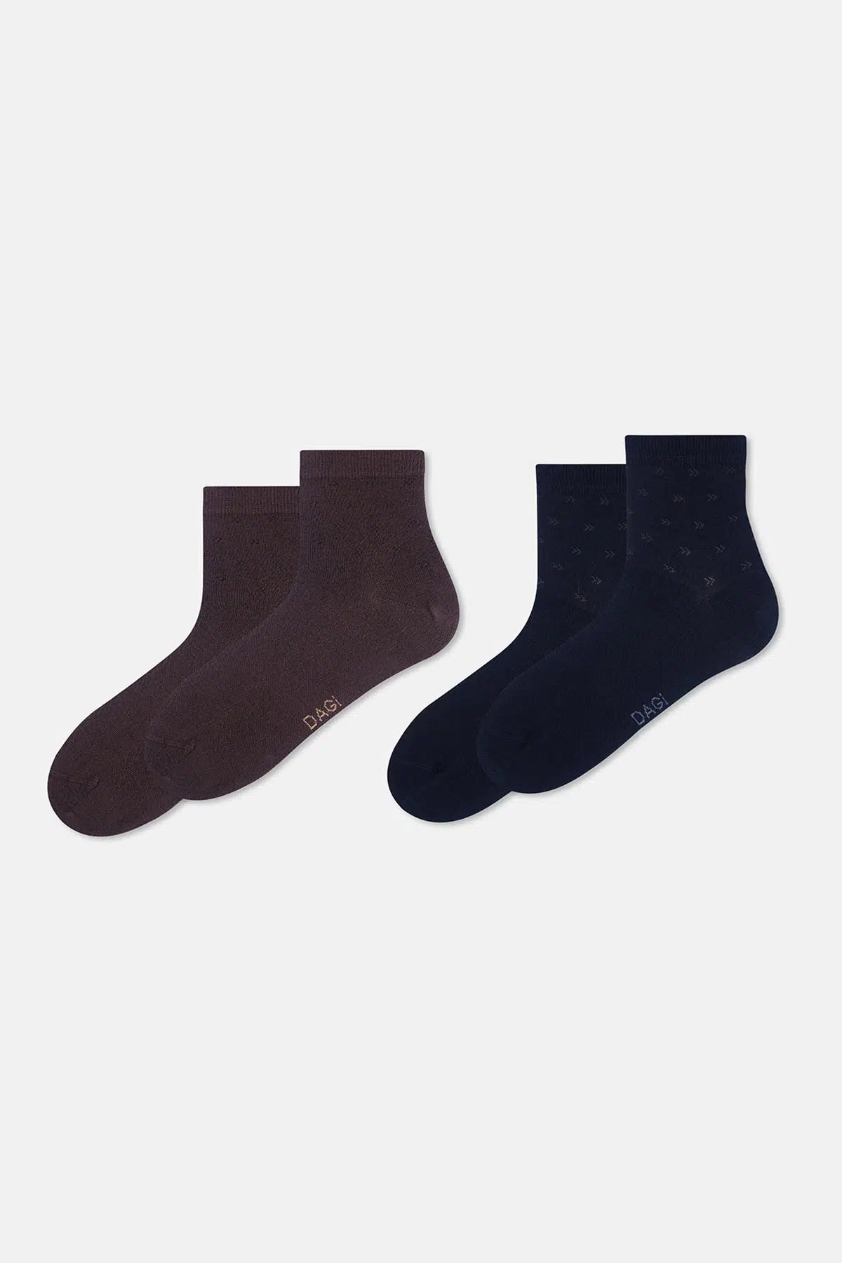 Lacivert Erkek 2'li Üçgen Desenli Bambu Çorap