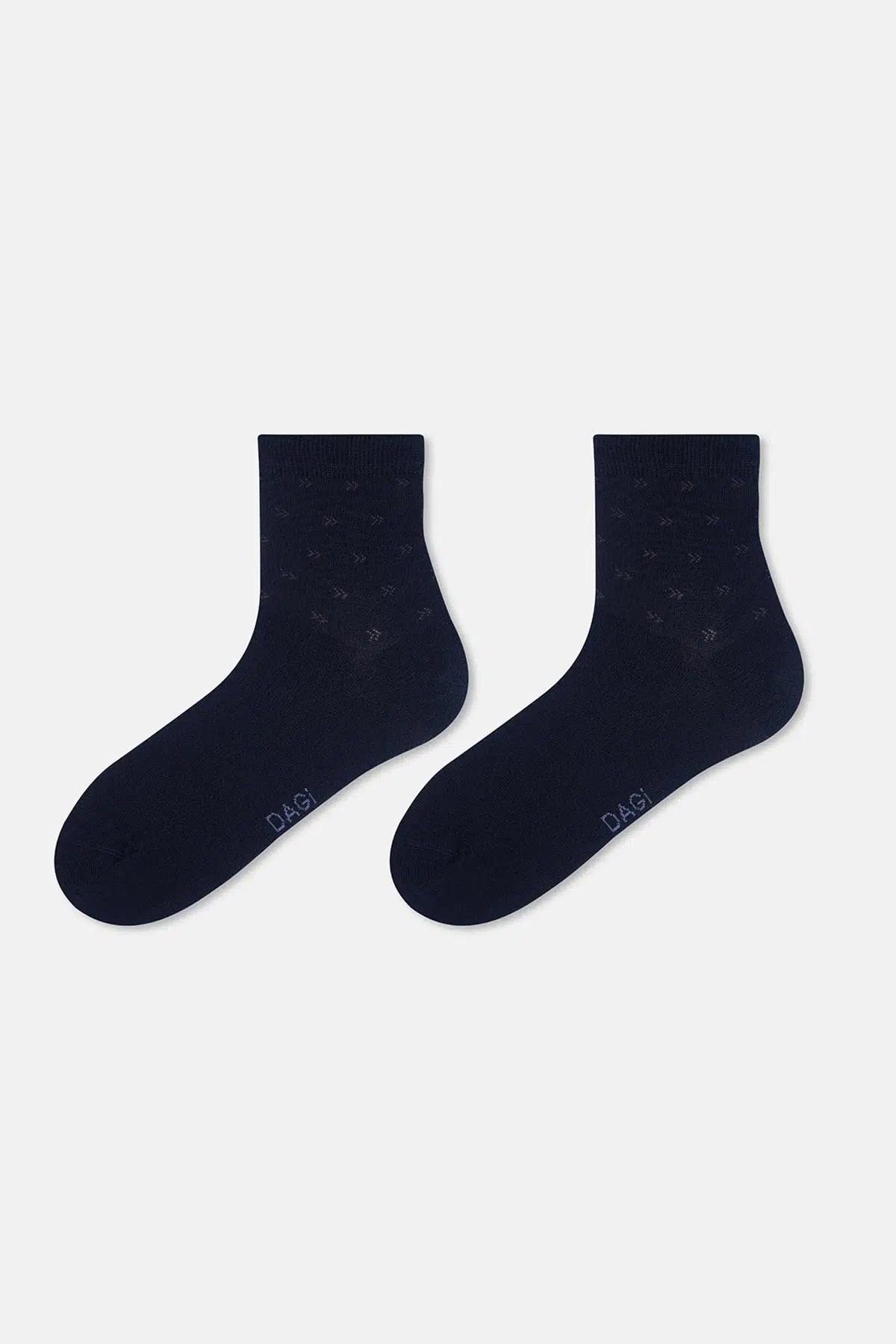 Lacivert Erkek 2'li Üçgen Desenli Bambu Çorap