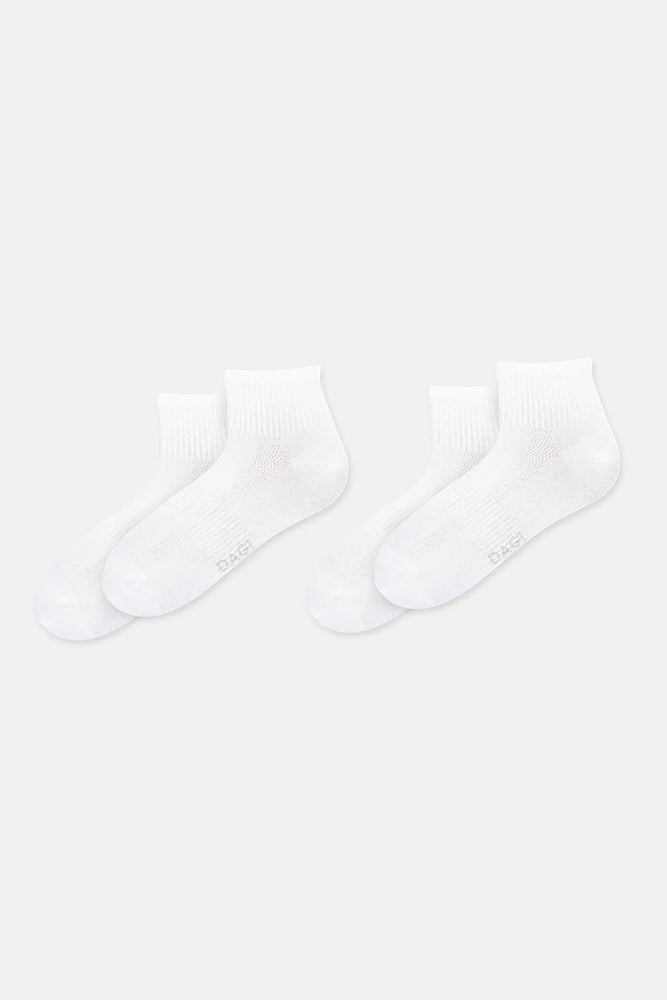 Beyaz Erkek 2'li Spor Çorap