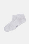 Beyaz-Gri Melanj Erkek 2'li Spor Çorap