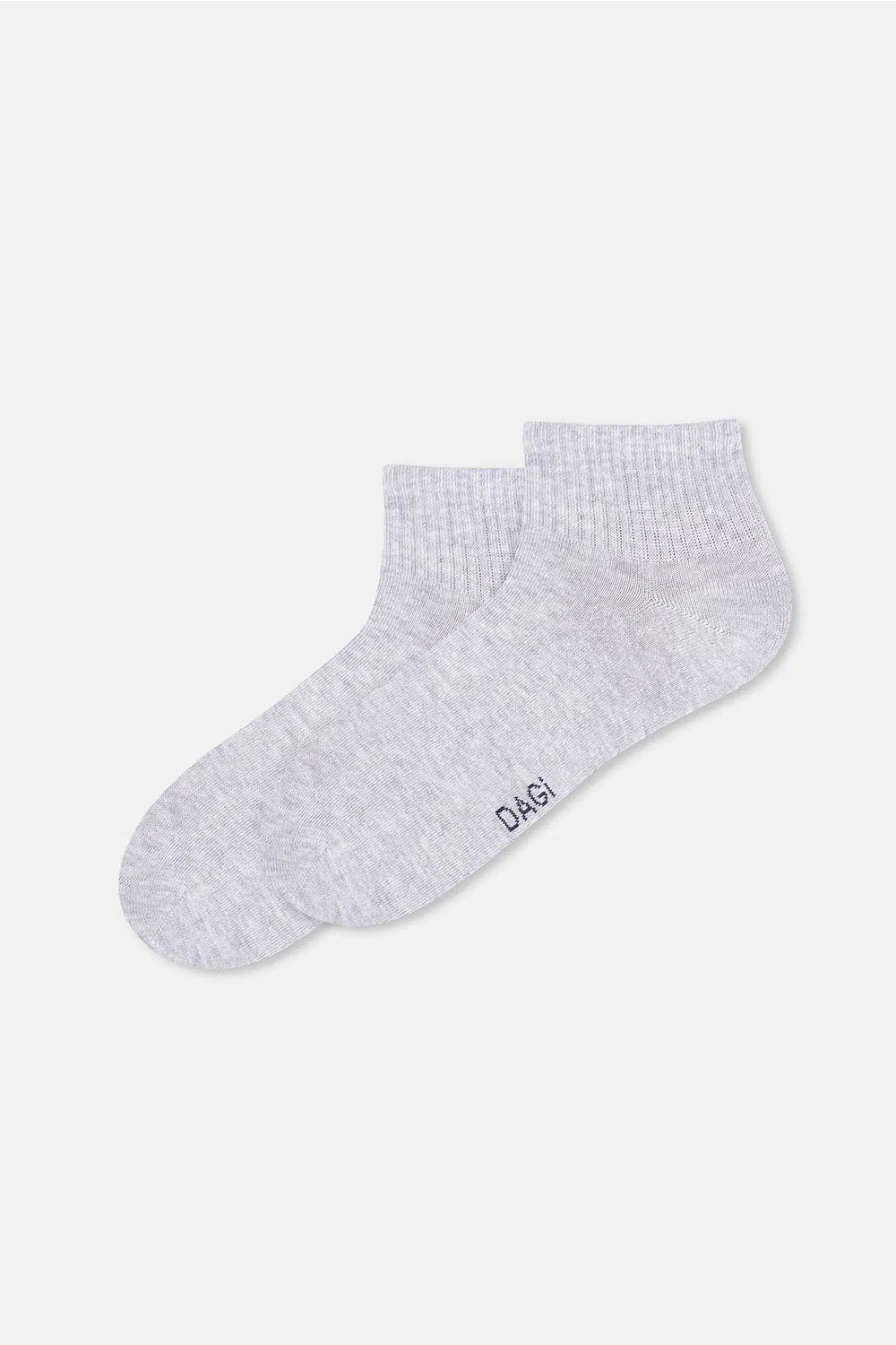 Beyaz-Gri Melanj Erkek 2'li Spor Çorap