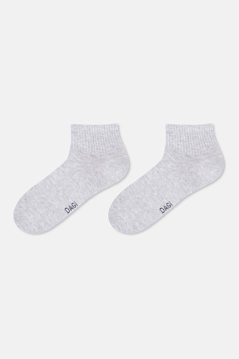 Beyaz-Gri Melanj Erkek 2'li Spor Çorap