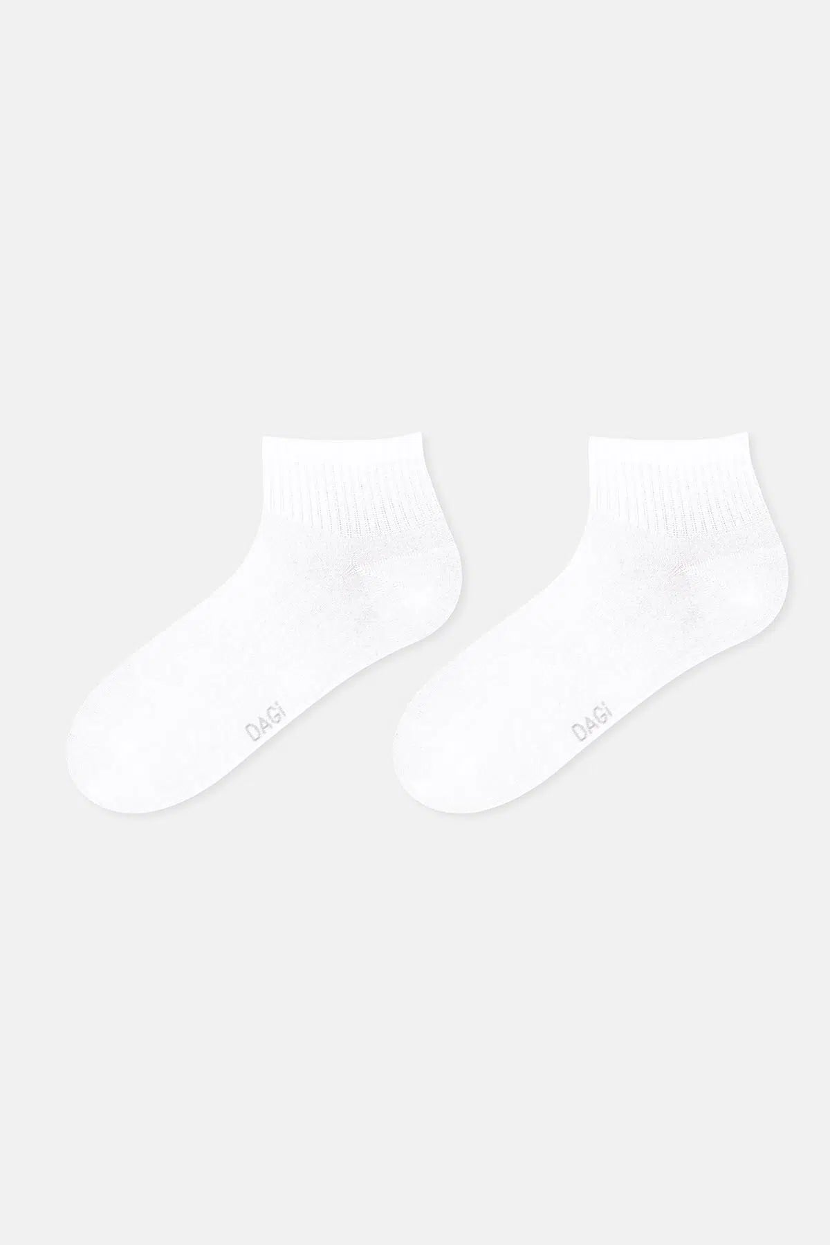Beyaz-Gri Melanj Erkek 2'li Spor Çorap