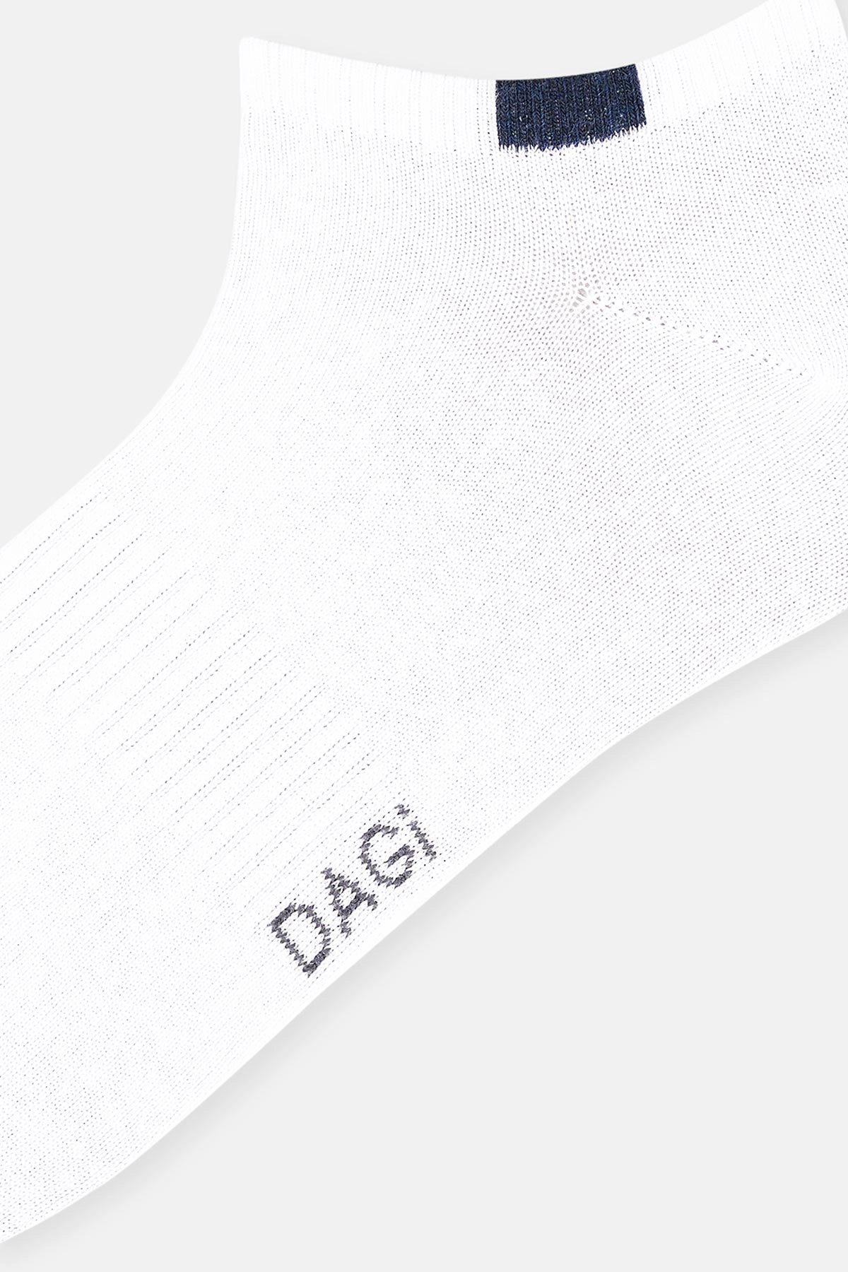 Beyaz Erkek 2'li Spor Çorap