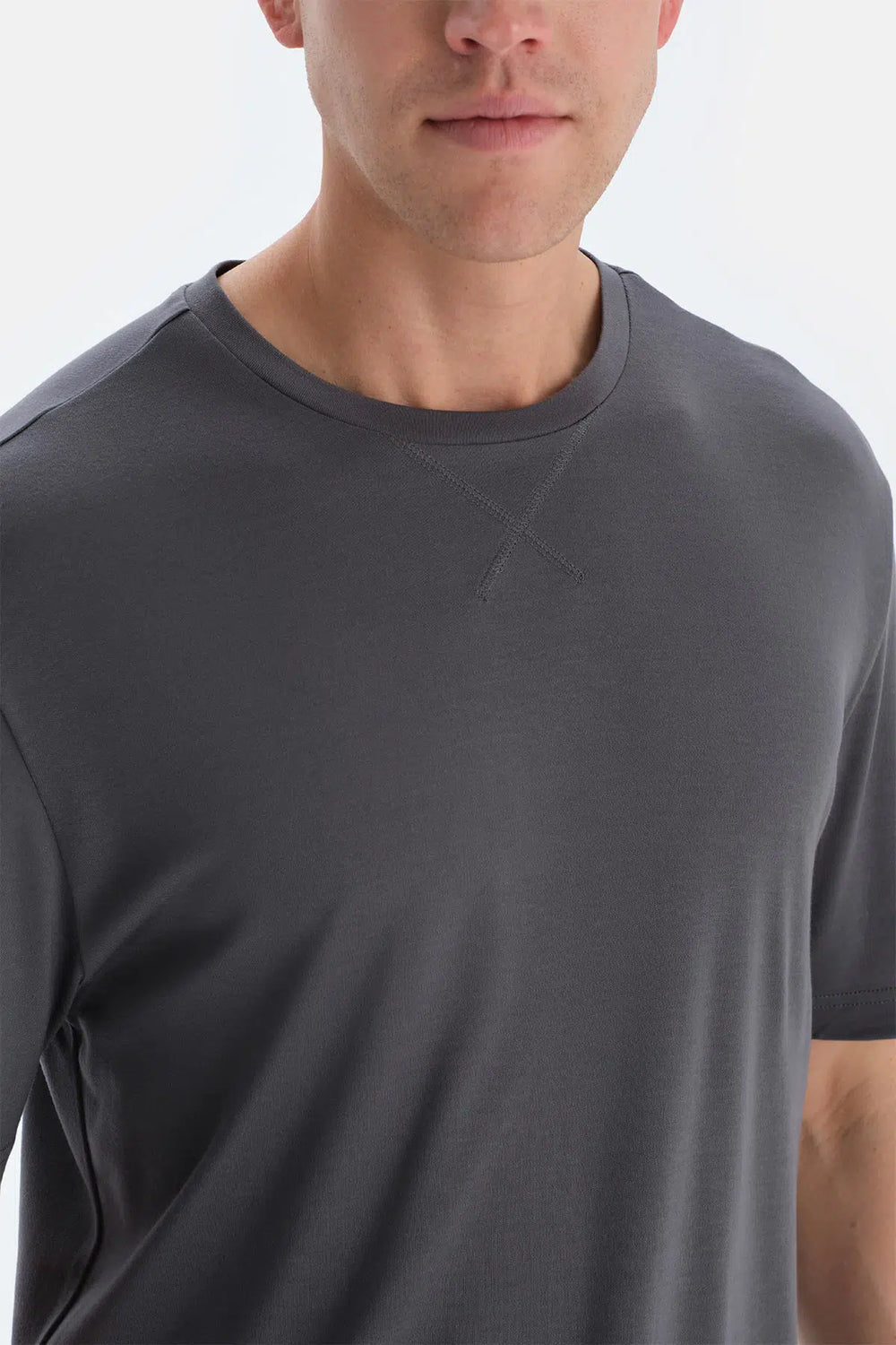 Füme Cool Touch Dikiş Detaylı Tişört Şort Pijama Takımı