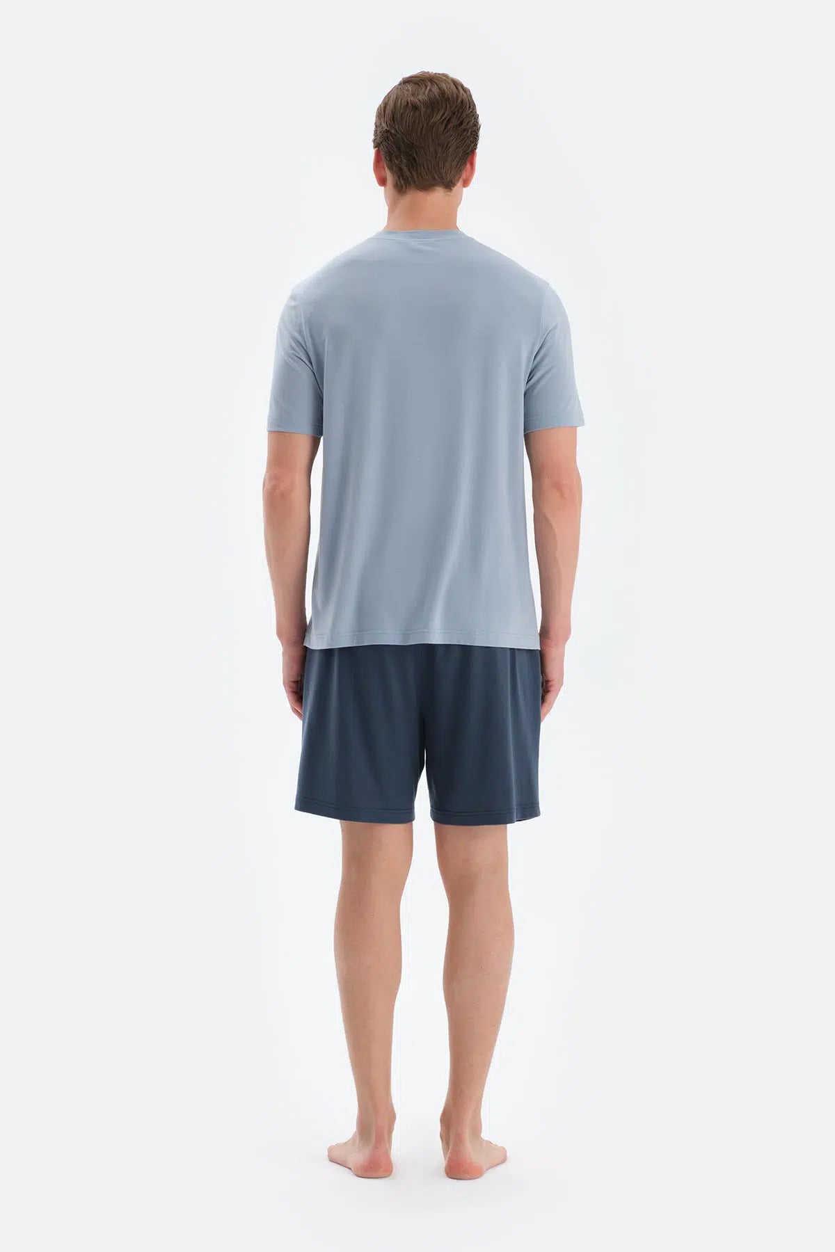 Mavi Cool Touch Tişört Şort Pijama Takımı