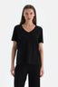 Siyah V Yaka Kısa Kollu Tişört