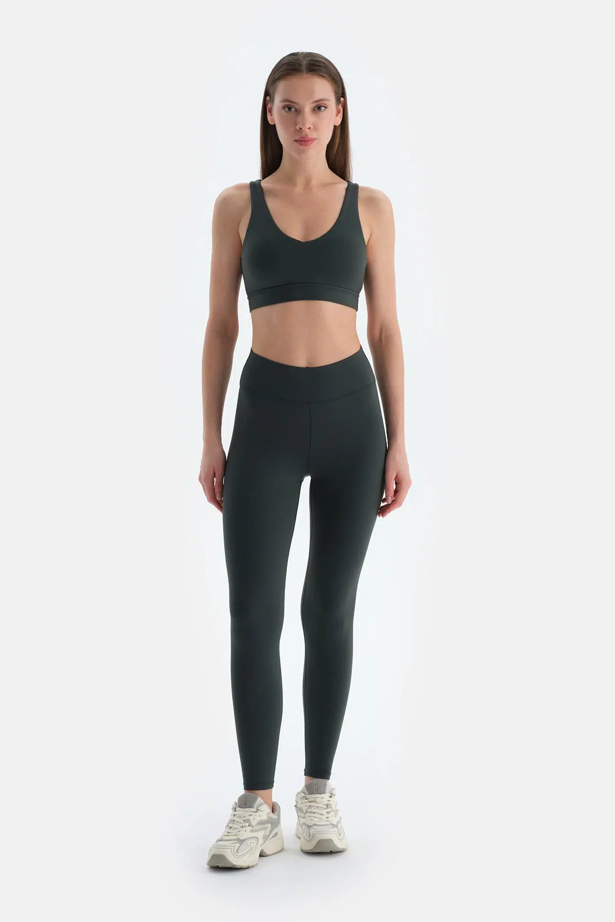 Koyu Yeşil Kadın Tayt