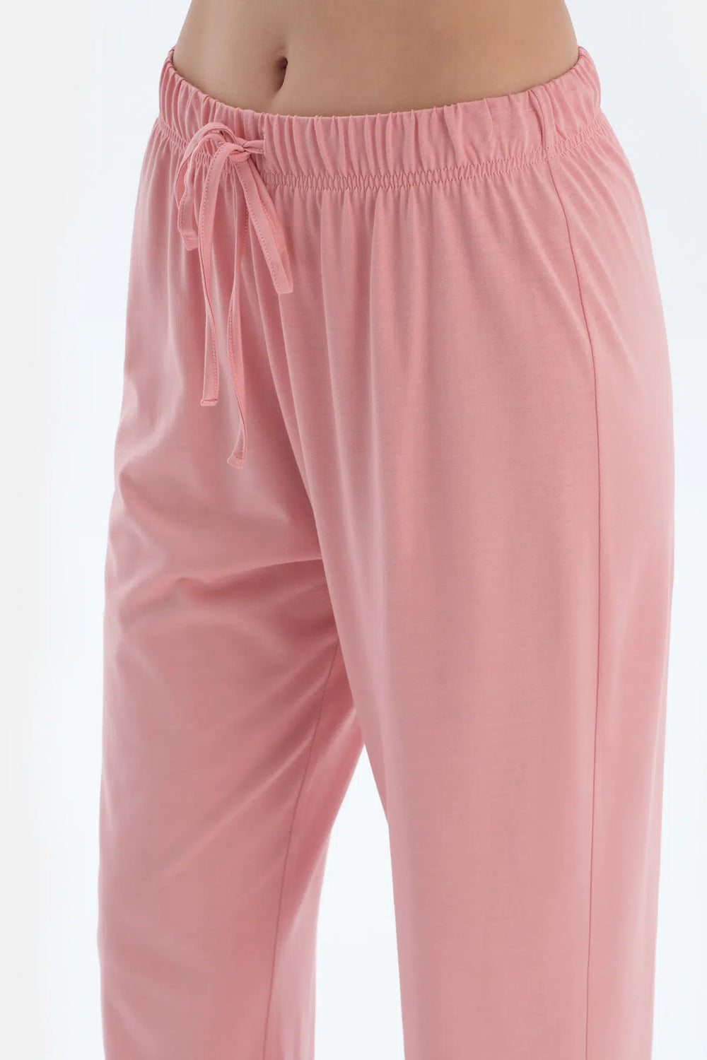 Gül Kurusu Metraj Desenli Ve Düz Ikili Pantolon