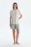 Açık Yeşil Penye Modal Ikili Şort