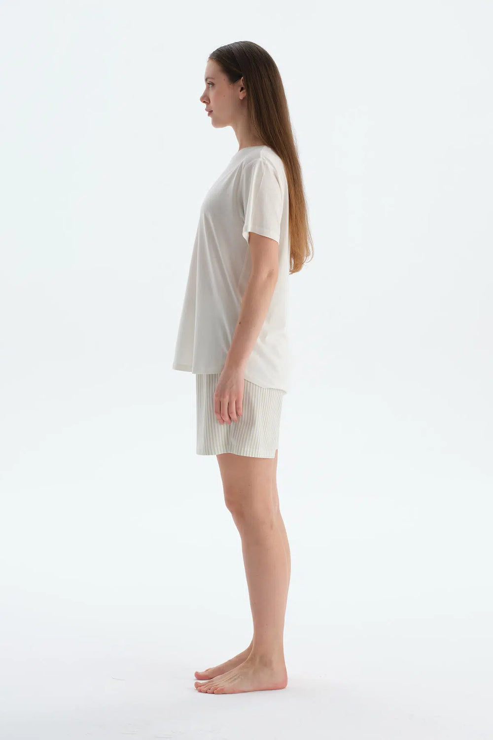 Açık Yeşil Penye Modal Ikili Şort