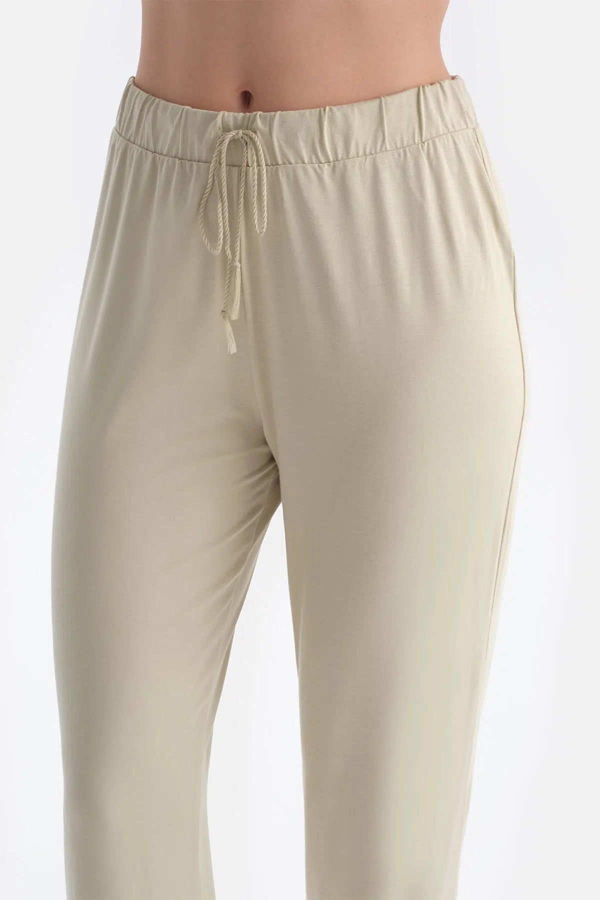 Ada Çayı V Yaka Ince Askılı Viskon Atlet Pantolon Pijama Takımı