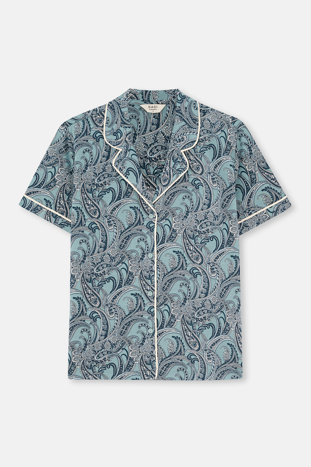 Ada Çayı Şal Desenli Gömlek Pantolon Pijama Takımı