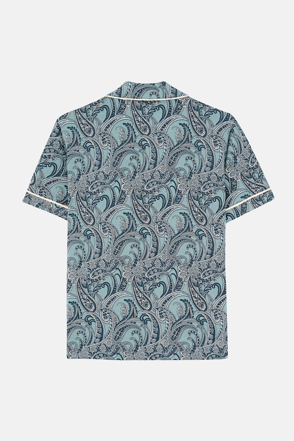 Ada Çayı Şal Desenli Gömlek Pantolon Pijama Takımı