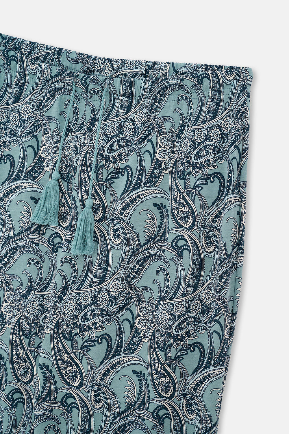 Ada Çayı Şal Desenli Gömlek Pantolon Pijama Takımı