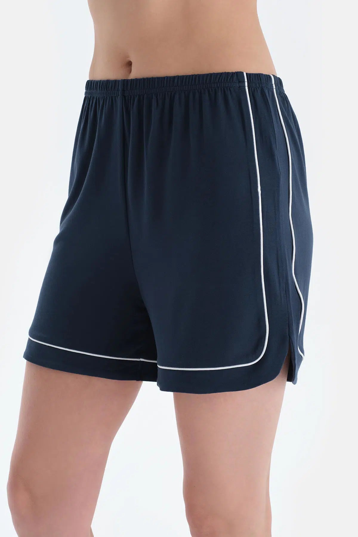 Indigo Cool Touch Biye Detaylı Gömlek Şort Pijama Takımı