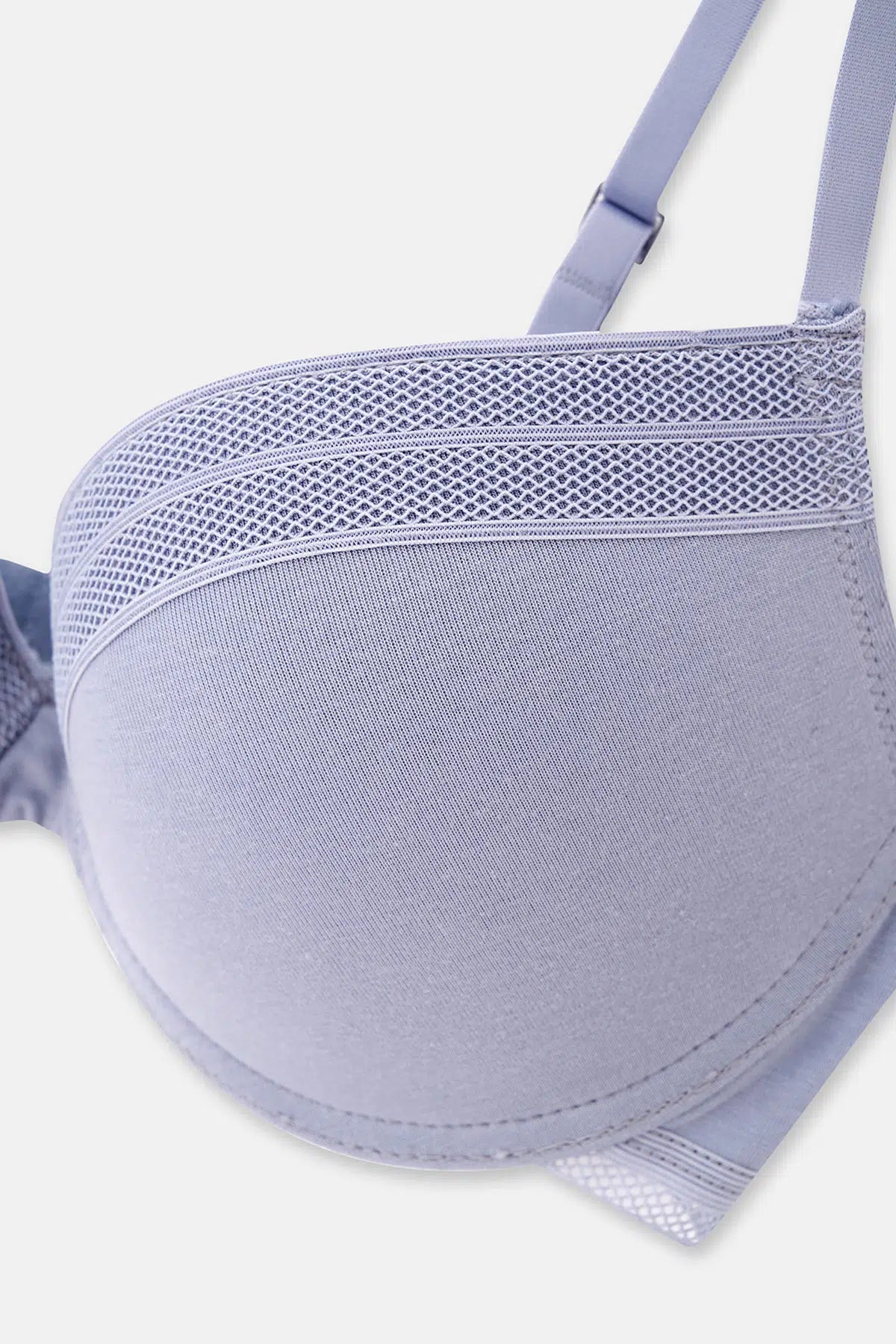 Buz Mavisi Dantel Detaylı Sütyen