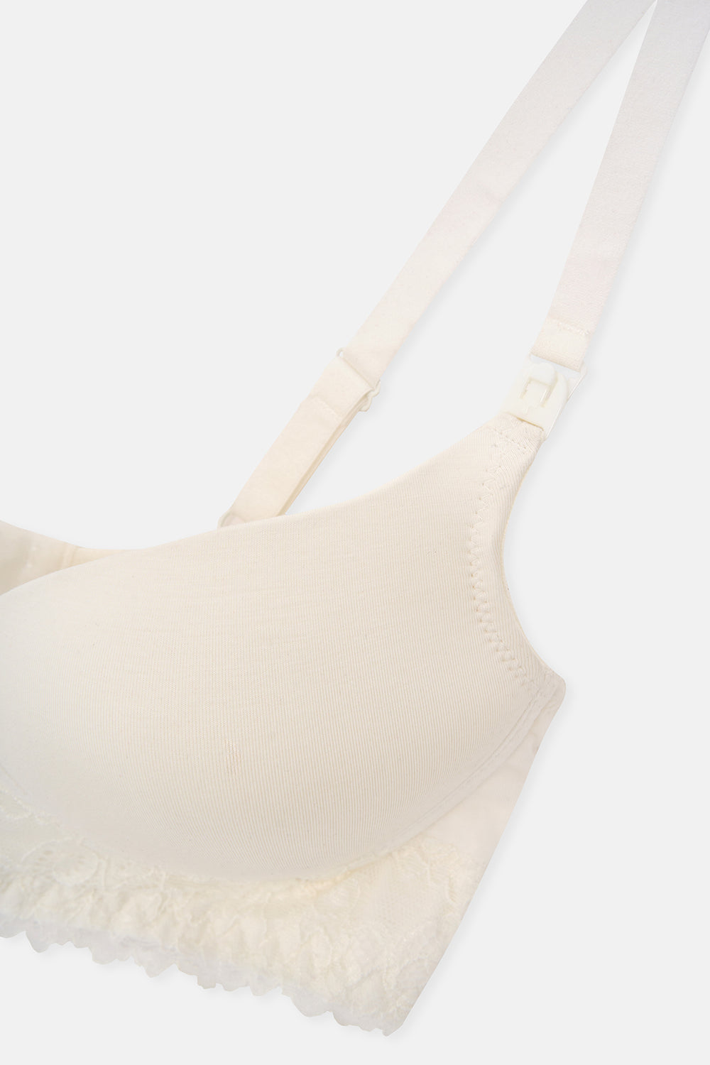 Ekru Dantel Detaylı Micromodal Kaplı Sütyen