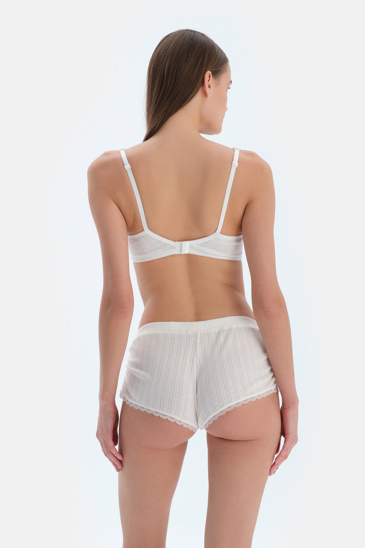 Ekru Yanları Büzgülü Poıntel Boyshort