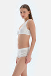 Ekru Yanları Büzgülü Poıntel Boyshort