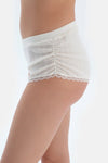 Ekru Yanları Büzgülü Poıntel Boyshort
