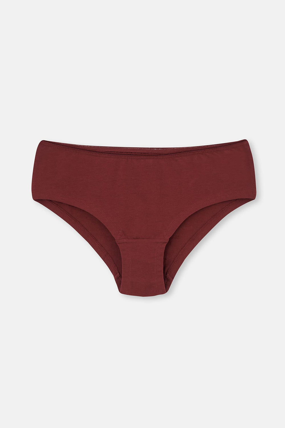 Bordo-Koyu Kahverengi rengi Kadın 3'lü Desenli Hipster Külot