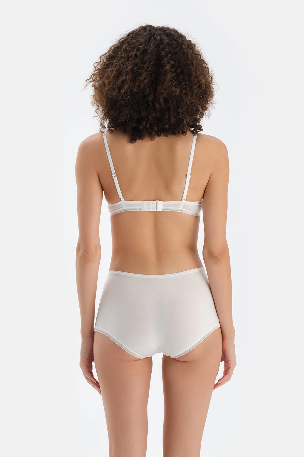 Ekru Dantel Detaylı Boyshort Külot