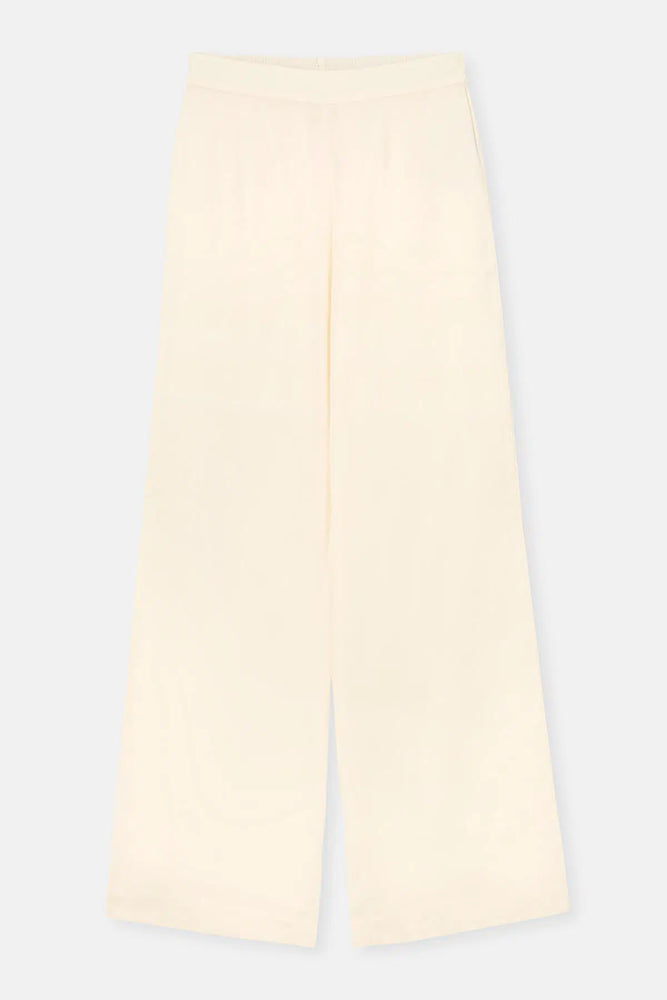 Kırık Beyaz Saten Brıde Pantolon