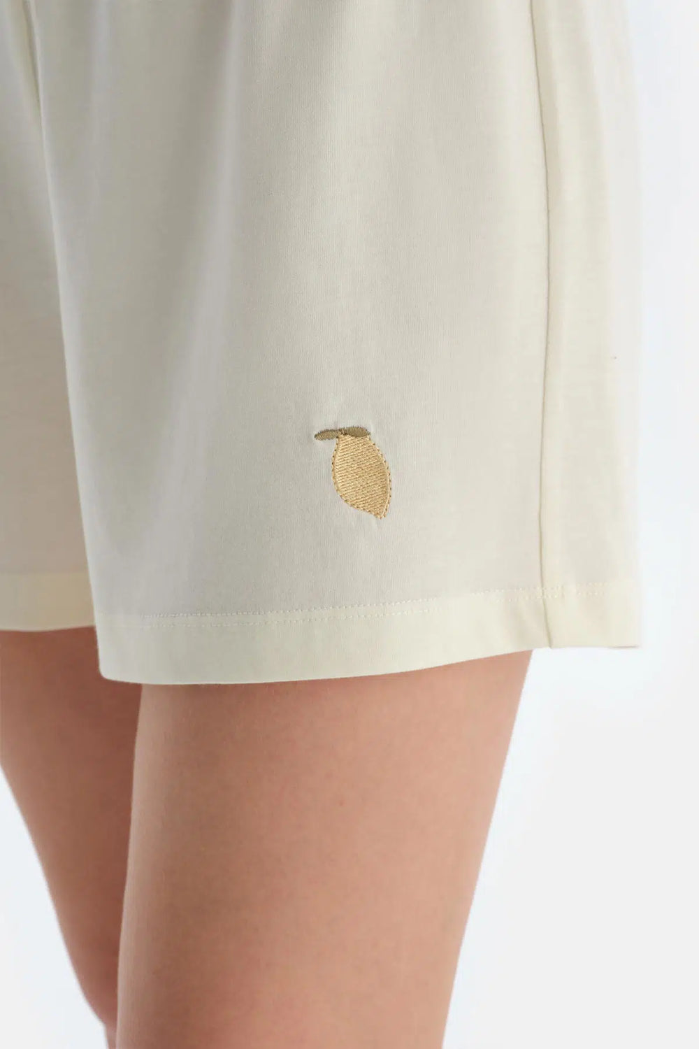 Gri Melanj-Sarı Penye Modal Ikili Şort