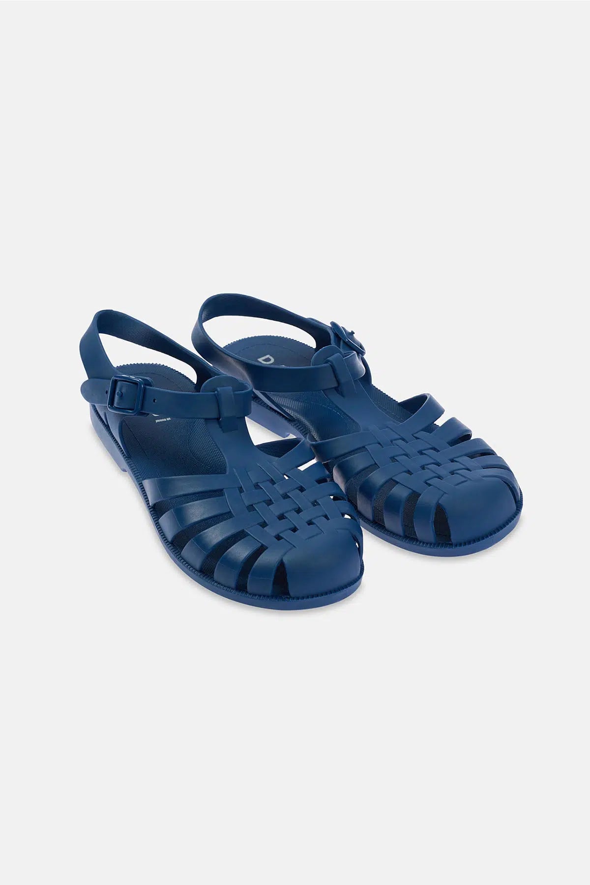 Lacivert Kadın Bantlı Mat Jelly Sandalet