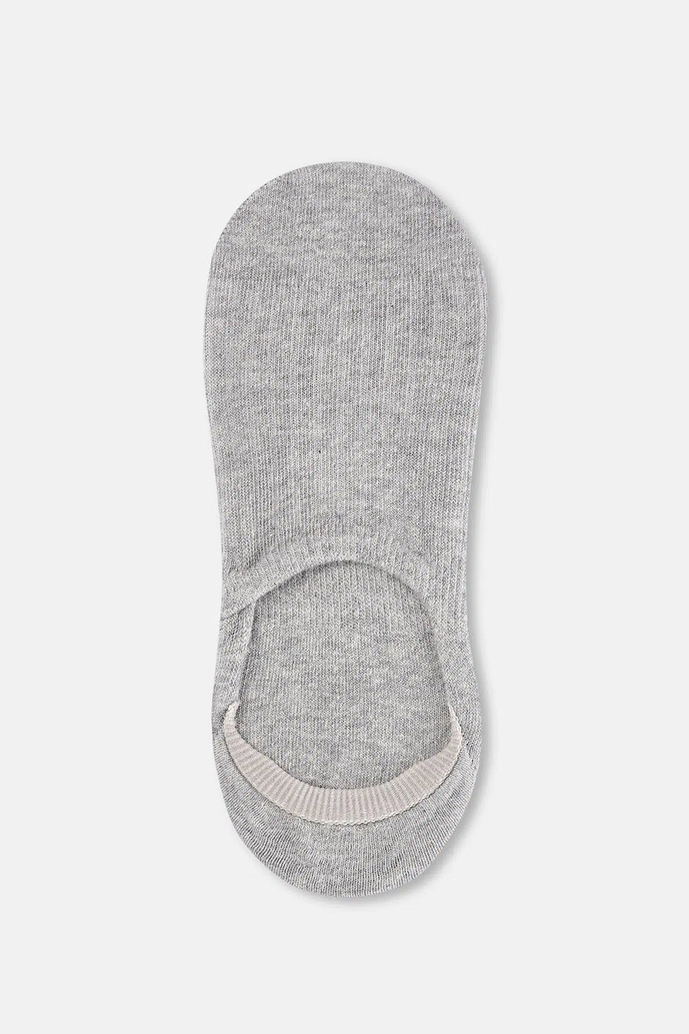 Beyaz-Gri Melanj-Siyah Kadın 3'lü Görünmez Çorap