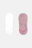 Beyaz-Pudra Kadın 2'li Görünmez Çorap