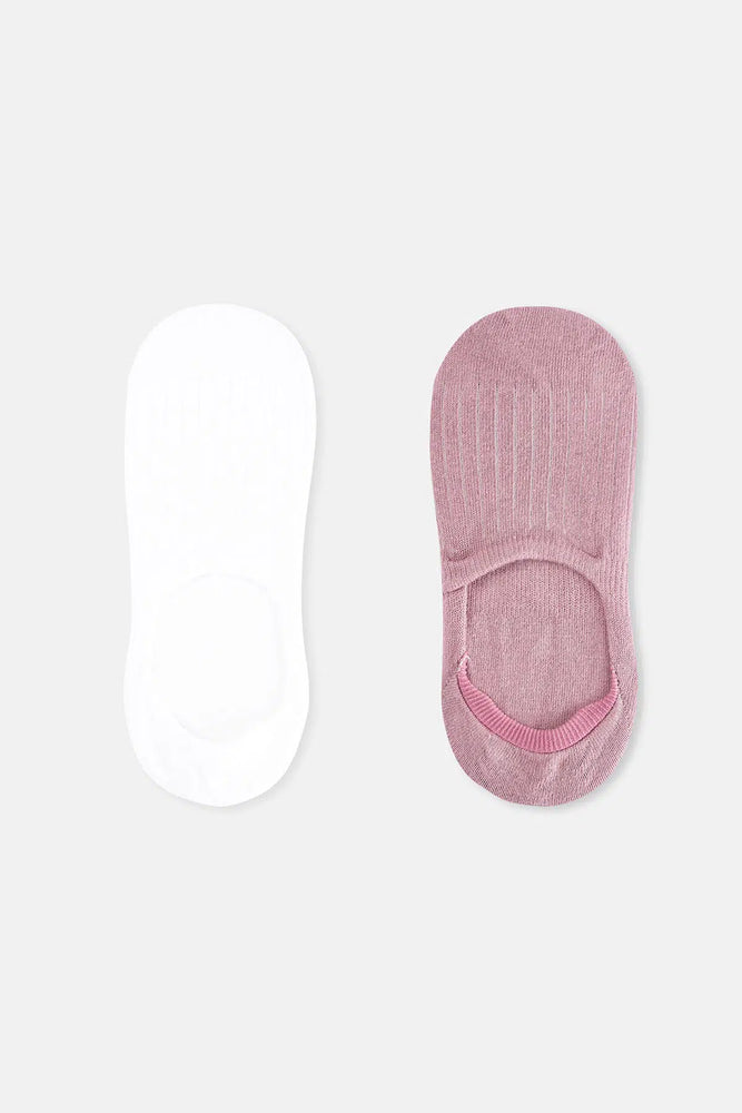 Beyaz-Pudra Kadın 2'li Görünmez Çorap