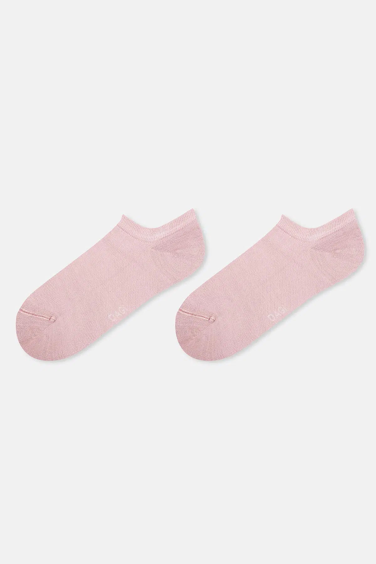 Beyaz-Pudra Kadın 2'li Bambu Patik Çorap