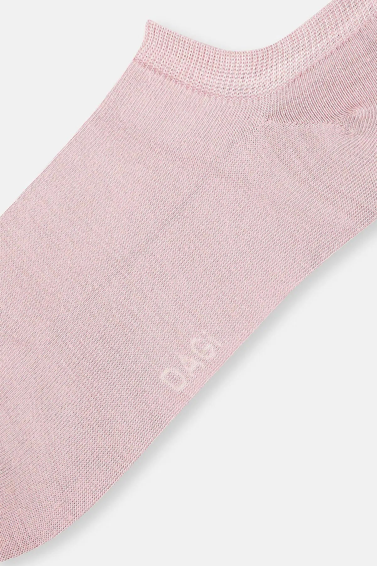 Beyaz-Pudra Kadın 2'li Bambu Patik Çorap