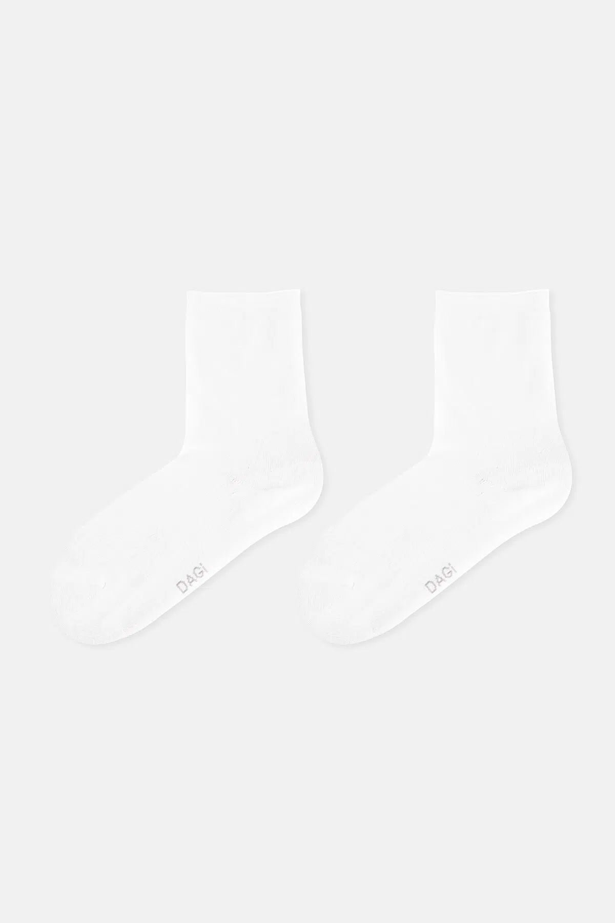 Beyaz Kadın Lastiksiz Çorap