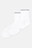 Beyaz Kadın Şerit Desenli Bambu Çorap