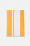 Sarı Boyuna Çizgi Desenli Kadife Havlu 80X150