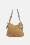 Bej Kadın Hasır Plaj Çantası