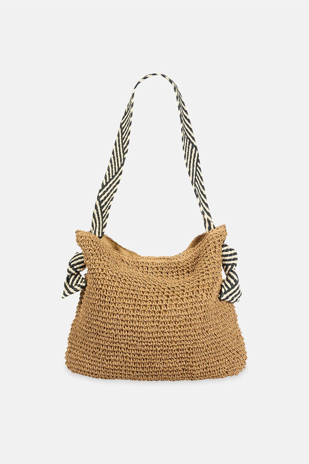 Bej Kadın Hasır Plaj Çantası