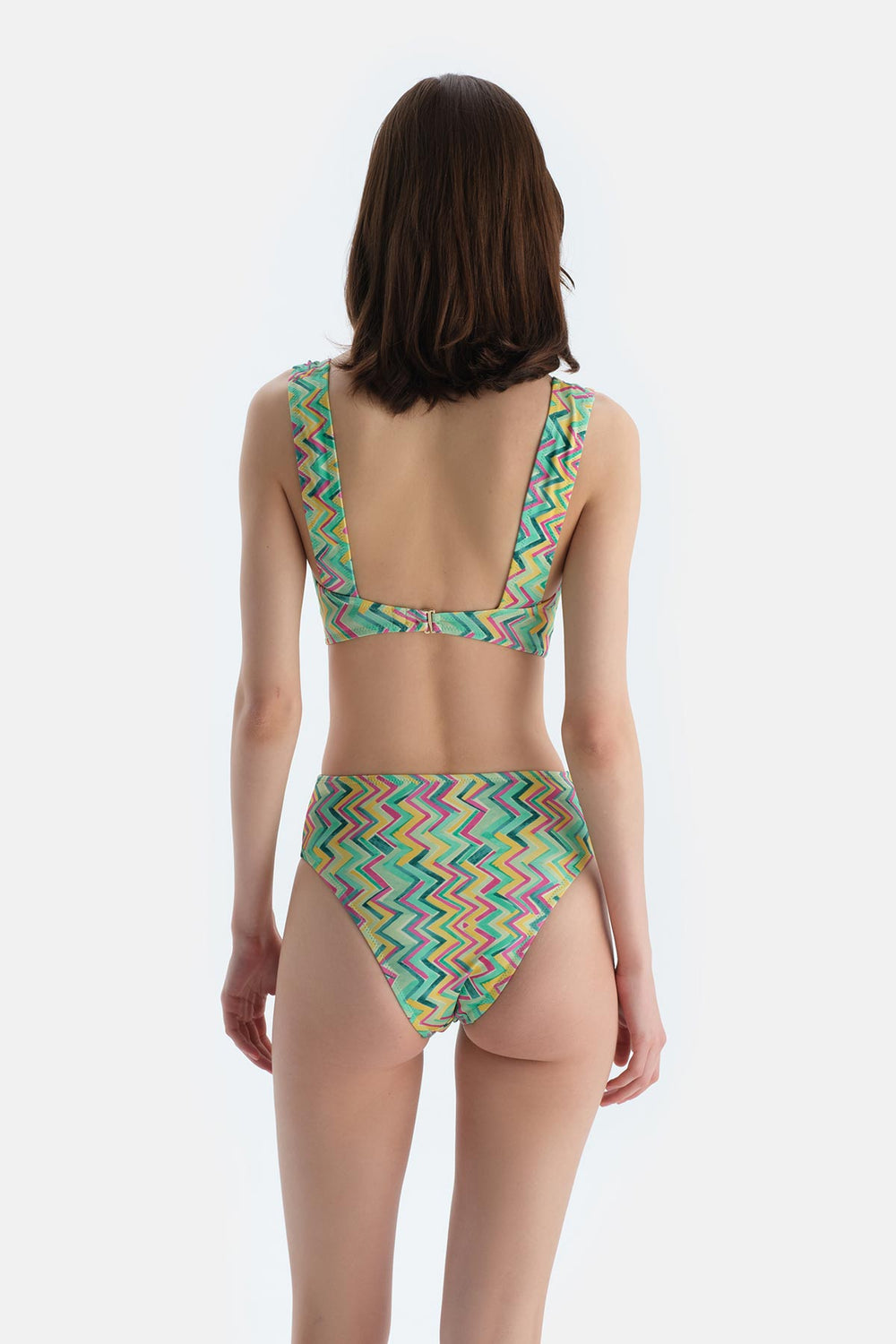 Multicolor Yüksek Bel Bikini Alt