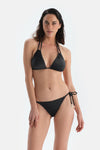 Siyah Spagetti Bikini Alt