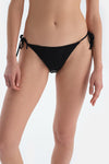 Siyah Spagetti Bikini Alt