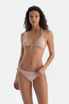 Ekru Spagetti Bikini Alt