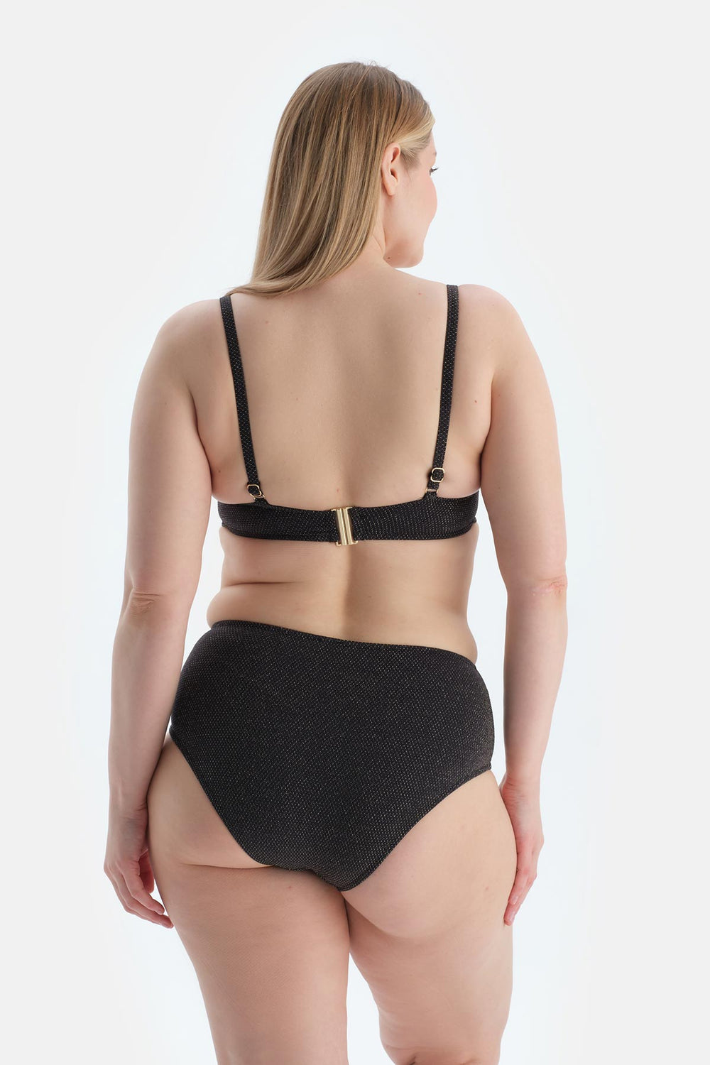 Siyah Yüksek Bel Bikini alt