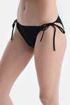 Siyah Spagetti Bikini Alt