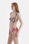 Multicolor Balenli Bikini Üst