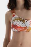 Multicolor Tek Omuz Bikini Üst