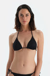 Siyah Üçgen Küçük Bikini Üst